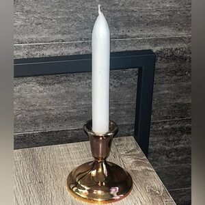 Vintage Copper Luster Candlestick Holders (set of 2) Made in Japan MCM Decor